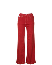 Красные широкие брюки от Alexa Chung