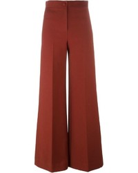 Красные широкие брюки от Helmut Lang