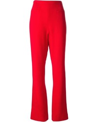 Красные широкие брюки от Jean Louis Scherrer