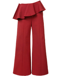 Красные широкие брюки от Rosie Assoulin