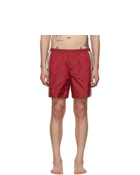 Красные шорты для плавания с принтом от Gucci