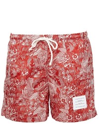 Красные шорты для плавания с принтом от Thom Browne