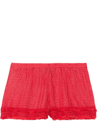 Женские красные шорты крючком от Missoni