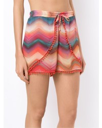 Женские красные шорты с принтом от BRIGITTE