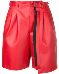 Женские красные шорты со складками от Comme des Garcons