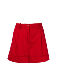 Женские красные шорты со складками от P.A.R.O.S.H.