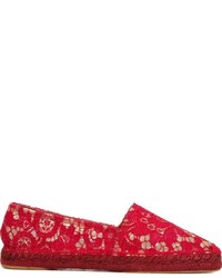Женские красные эспадрильи от Dolce & Gabbana