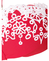 Красный бикини-топ с вышивкой от Ermanno Scervino