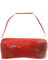 Красный бикини-топ с пайетками от La Perla