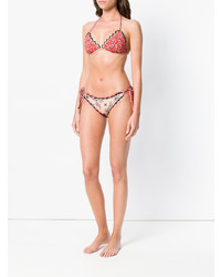 Красный бикини-топ с принтом от Anjuna