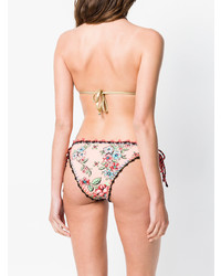 Красный бикини-топ с принтом от Anjuna