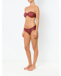 Красный бикини-топ с принтом от Sissa