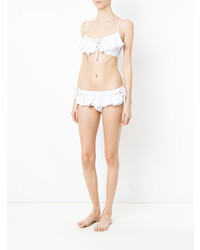 Красный бикини-топ с рюшами от Amir Slama