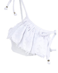 Красный бикини-топ с рюшами от Amir Slama