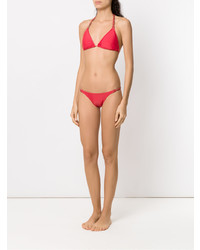 Красный бикини-топ с украшением от Amir Slama