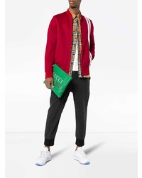 Мужской красный бомбер от Valentino