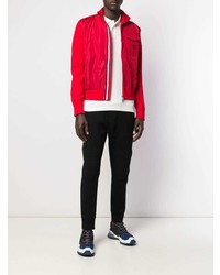 Мужской красный бомбер от Moncler