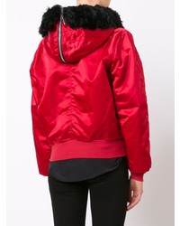 Женский красный бомбер от Unravel Project