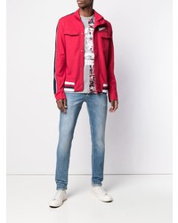 Мужской красный бомбер от Hilfiger Collection