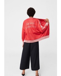 Женский красный бомбер от Mango