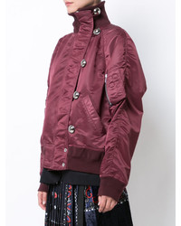 Женский красный бомбер от Sacai
