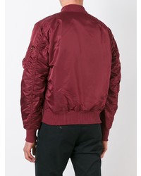 Мужской красный бомбер от Alpha Industries