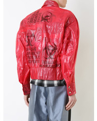 Мужской красный бомбер от Private Policy