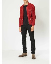 Мужской красный бомбер от Giorgio Brato