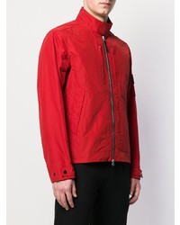 Мужской красный бомбер от Stone Island