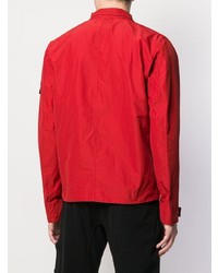 Мужской красный бомбер от Stone Island