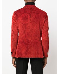 Мужской красный вельветовый пиджак от Etro