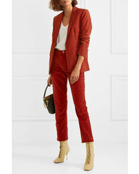 Женский красный вельветовый пиджак от Frame