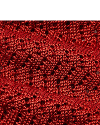 Мужской красный вязаный галстук от Rubinacci