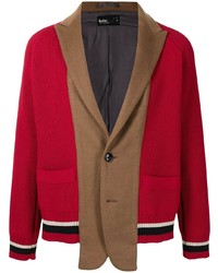 Мужской красный вязаный пиджак от Kolor