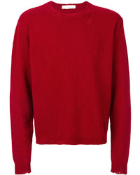Мужской красный вязаный свитер с круглым вырезом от Golden Goose Deluxe Brand