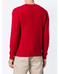 Мужской красный вязаный свитер от Polo Ralph Lauren