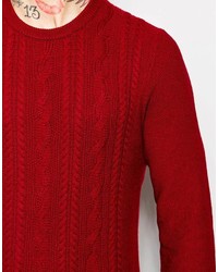 Мужской красный вязаный свитер от Ted Baker