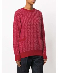 Женский красный вязаный свитер от Marni