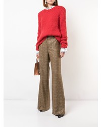 Женский красный вязаный свитер от Gabriela Hearst