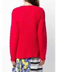 Женский красный вязаный свитер от Cédric Charlier