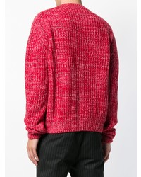 Мужской красный вязаный свитер от MSGM