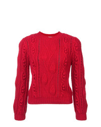 Женский красный вязаный свитер от Co