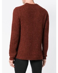 Мужской красный вязаный свитер от Alex Mill