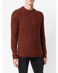 Мужской красный вязаный свитер от Alex Mill