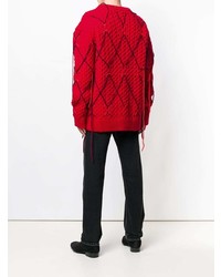 Мужской красный вязаный свитер от Calvin Klein 205W39nyc