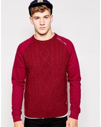 Мужской красный вязаный свитер от Firetrap