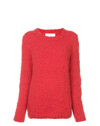 Женский красный вязаный свитер от Gabriela Hearst