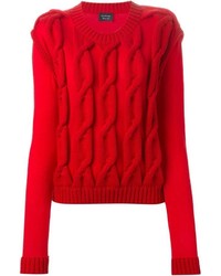Женский красный вязаный свитер от Lanvin