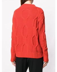 Женский красный вязаный свитер от Odeeh