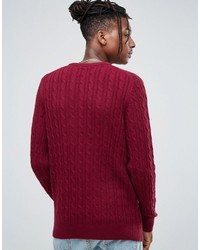 Мужской красный вязаный свитер от Farah